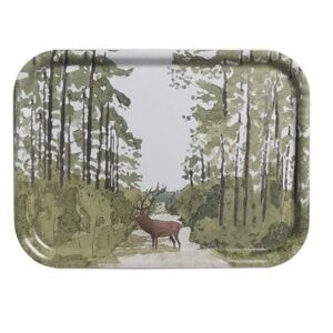 New‎ Woods Scene Birchwood Tray Made in Sweden